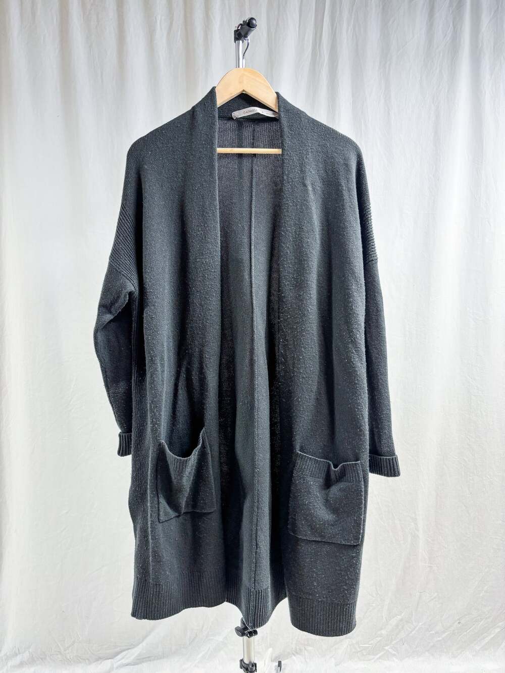Athleta Wool & Cashmere Open Front Long Cardigan Sweater